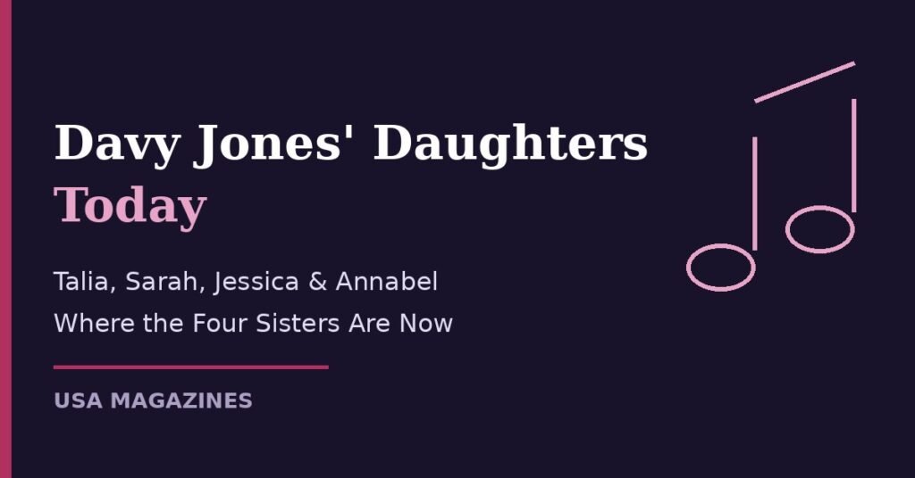 Davy Jones daughters today — Talia, Sarah, Jessica and Annabel, the four daughters of The Monkees singer