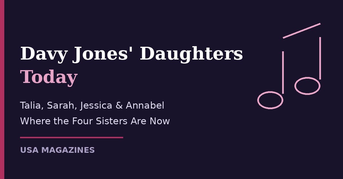 Davy Jones daughters today — Talia, Sarah, Jessica and Annabel, the four daughters of The Monkees singer